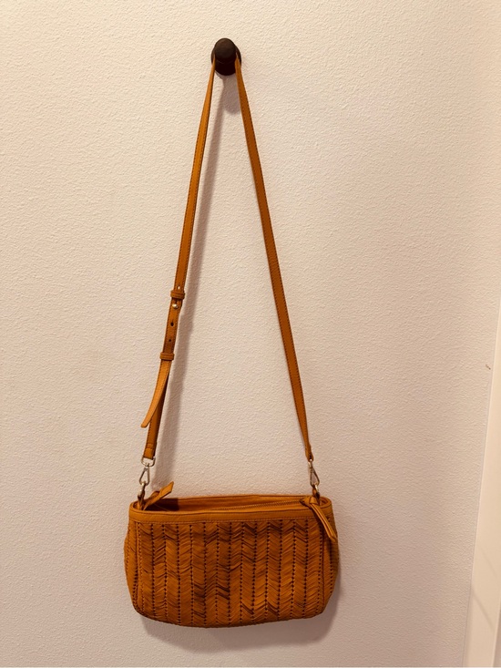 Anthropologie Handbags - Rare handwoven crossbody/ clutch leather bag by Anthropologie